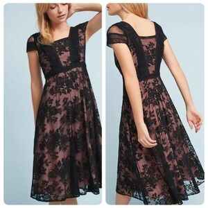 Anthropologie Moulinette Soeurs Malia Black Lace Midi Dress 2
